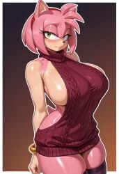 1female 1girl 1girls 2025 2025s 2d 4kids_entertainment ai ai-created ai_art ai_assisted ai_generated alternate_height amy_rose anthro anthro_female anthrofied arms_behind_back bedroom_eyes belly_button big_ass big_breasts blush bracelet bracelets breasts clothed clothing curvaceous curvy curvy_figure detailed_background digital_media_(artwork) eulipotyphlan eyebrows eyelashes female female_anthro female_focus female_only fur furry furry_female furry_only gigantic_breasts green_eyes hair hairband hedgehog hedgehog_ears hedgehog_girl hedgehog_humanoid hedgehog_tail hi_res high_quality high_resolution highres huge_breasts idw_comics idw_publishing illustrious_(stable_diffusion) karkinosai large_ass large_breasts looking_at_viewer mammal narrowed_eyes navel no_humans no_pants peach_body peach_inner_ear peach_skin pink_body pink_ears pink_fur pink_hair pink_tail pony_diffusion_(model) pony_diffusion_xl red_clothing red_hairband red_sweater red_sweater_vest sega self_upload short_hair simple_background solo solo_female solo_focus sonic_(series) sonic_advance sonic_advance_2 sonic_advance_3 sonic_adventure sonic_adventure_2 sonic_forces sonic_frontiers sonic_the_hedgehog_(comics) sonic_the_hedgehog_(idw) sonic_the_hedgehog_(series) sonic_x stable_diffusion standing sweater sweater_vest tail thick_breasts thick_thighs thighs video_games virgin_killer_sweater wide_hips