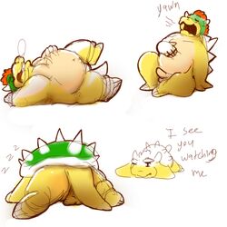 bowser cute exlof green_shell koopa male_only mario_(series) nintendo shell spiky_shell tagme