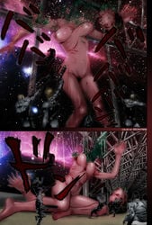 alien alien_girl comic gantz giant giant_alien giantess human naked nude nude_female official_art oku_hiroya