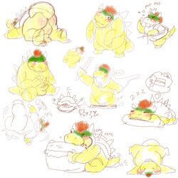 bowser cute exlof male_only mario_(series) nintendo sketch tagme