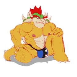 arkanoego bowser green_shell koopa male_only mario_(series) nintendo shell sketch spiky_shell tagme