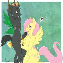 anthro changeling fluttershy_(mlp) friendship_is_magic my_little_pony phsuke straight_hair