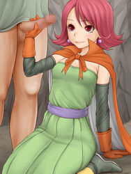 blush censored clothing dragon_quest dragon_quest_iii dress handjob mage_(dq3) small_breasts tagme tanabe_tabeta