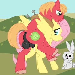 angel_(mlp) big_macintosh_(mlp) cobra_mcjingleballs earth_pony equine female fluttershy_(mlp) friendship_is_magic horse male my_little_pony pegasus pony rabbit straight_hair