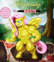 extreme_muscles fluttershy_(mlp) friendship_is_magic my_little_pony straight_hair tagme xylem