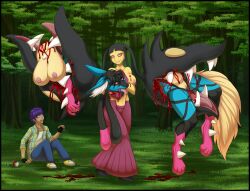 anthro big_breasts corpse dead death female_death gore guro hard_vore huge_breasts large_breasts lucario mawile pokemon pokemon_(species)