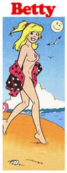 archie_comics beach betty_cooper breasts cactus34 character_name day female female_only human nude outdoors pale_skin side_view sky solo tagme text walking yellow_hair