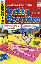 archie_comics ass betty_and_veronica betty_cooper black_hair blonde_hair breasts cactus34 casual comic_cover female human pale_skin pussy sex_toy veronica_lodge