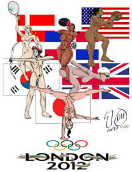 6+girls 6girls brenda_castillo caroline_wozniacki dark-skinned_female dark_skin denmark dragonhorse10 japan ki_bo-bae koko_tsurumi london_2012_olympics maya_moore multiple_boys multiple_girls olympics rebecca_adlington south_korea united_kingdom united_states_of_america