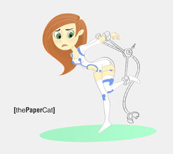 arms_behind_back bondage disney female female_only human kim_possible kimberly_ann_possible small_breasts solo tagme thepapercat