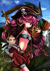 anne_bonny history pink_eyes pink_hair pirate pirate_hat skyshek