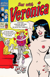 archie_andrews archie_comics black_hair breasts cactus34 casual comic_cover female hiram_lodge human nude pale_skin public pussy veronica_lodge