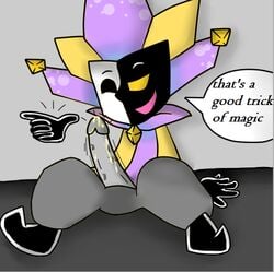 dimentio jester male male_only mario_(series) nintendo paper_mario penis super_paper_mario tagme