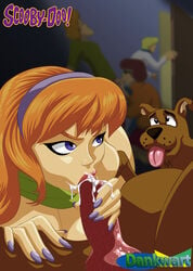 canine cfnm cum cum_in_mouth dankwart daphne_blake fellatio female fred_jones hairband hanna-barbera human interspecies male oral orange_hair penis scooby-doo scooby-doo_(character) shaggy_rogers straight uncensored velma_dinkley zoophilia