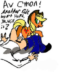 applejack_(mlp) earth_pony equine female friendship_is_magic fur human interspecies male my_little_pony no-ink pony sex smooth_skin straight tagme