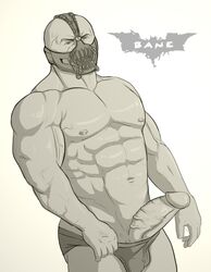 bane batman_(series) dc erection human male male_only muscles penis solo standing tagme the_dark_knight_rises topless