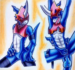 baby baby_digimon chicomon digimon digimon_(species) flamedramon tmdduq6918 veemon