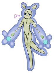 anthro color daniruu femboy front_view male male_only pokemon reuniclus solo white_background