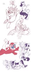 crossover friendship_is_magic kecleon latias my_little_pony pinkie_pie_(mlp) pokemon pokemon_(species) purplekecleon sketch straight_hair twilight_sparkle_(mlp)