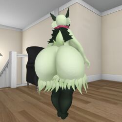 big_ass big_breasts breasts bubble_butt female ferialexonar huge_ass meowscarada pokémon_(species) pokemon second_life thick_thighs wide_hips