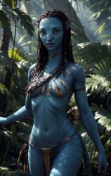 1girls ai_generated alien angel_light angel_light_(artist) avatar avatar:_the_way_of_water black_hair blue_skin disney na'vi neytiri