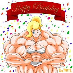 abs biceps blonde_hair female hair long_hair matl muscles muscular muscular_arms muscular_female muscular_legs muscular_thighs needs_breasts pecs