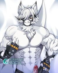 anthro anthro_only bodypillow commission_art commission_open dakimakura erection fanart fox furry furry_only humanoid_penis husbando husbandomaterial male male_only mammal mammal_humanoid mitgard-knight mitgardstore muscles muscular muscular_anthro muscular_male thick_fur von_lycaon white_fur wolf zenless_zone_zero