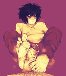 alternate_version_at_source alternate_version_available barefoot bileshroom cum_on_foot cum_version cumshot death_note ejaculation fanart feet foot_fetish foot_focus foot_play footjob footjob_pov fuckboy gay l_lawliet pov pov_footjob twink