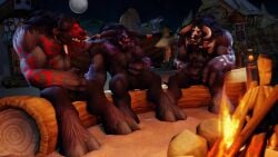 3d animated czad0ra group_masturbation male male_focus male_only masturbation mp4 no_sound tagme tauren video world_of_warcraft