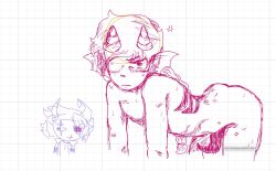 bending_over bent_over bulge_(homestuck) fins gay homestuck homestuck_oc scales