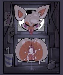 2d 2d_(artwork) animatronic anthro completely_nude cum_in_ass cum_inside cumdump five_nights_at_freddy's five_nights_at_freddy's:_sister_location fnaf furry gaping_anus iarensfwo lolbit_(fnaf) lolbit_(male) male male_only