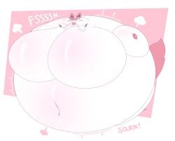 balloon_inflation big_breasts breasts creme_balloon huge_breasts inflation sylveon thick_thighs wide_hips