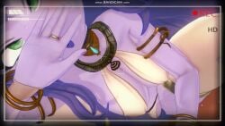 animated arabian_clothes dark-skinned_male dark_skin elf elf_ears female no_sound original_character purple_hair purple_skin sex tagme video