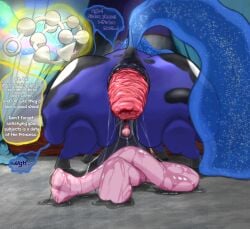 anal_beads anal_prolapse anomalousraven anus ass big_butt colored dialogue dildo equid equine equine_anus female feral friendship_is_magic hasbro hi_res horse lube_on_dildo mammal my_little_pony pony princess_luna_(mlp) prolapse sex_toy solo speech_bubble