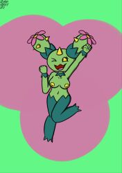 anthro arms_up breasts brokenrekordbro female female_only generation_5_pokemon maractus one_eye_closed pokémon_(species) pokemon pokemon_bw tagme