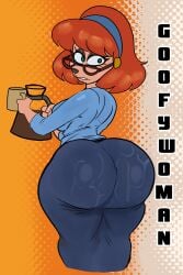 1girls 2024 anthro ass ass_focus back_view big_ass big_ass_(female) blue_topwear bottom_heavy canine canine_humanoid coffee_pot commission curvaceous curvy curvy_figure dat_ass english_text fat_ass female fully_clothed furry glasses goof_troop hairband huge_ass large_ass lemonadepikachu librarian long_skirt looking_back mature_female orange_hair patreon_reward rear_view red_hair short_hair solo solo_focus sylvia_marpole text tight_clothes wide_hips