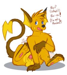 after_transformation animal_genitalia balls generation_1_pokemon genitals hi_res naughtygryph nintendo penis pokemon pokemon_(species) raichu sheath