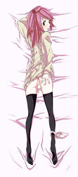 after_sex ass ass_grab bed black_legwear black_socks black_thighhighs censored clothing cum cum_inside cum_on_body cum_on_lower_body cum_on_pussy cum_pool cumdrip dakimakura female footwear hair_ornament highres hinamori_amu lying on_stomach open_mouth panties panties_around_leg panties_around_one_leg pink_hair pussy pussy_juice short_hair shugo_chara shugo_chara! socks solo spread_ass sweater_dress thigh_socks thighhighs toru_k underwear yellow_eyes