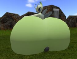 big_ass big_breasts breasts bubble_butt celebi facesitting huge_ass legendary_pokemon pokémon_(species) pokemon pokemon_(species) thick_thighs wide_hips zer0264