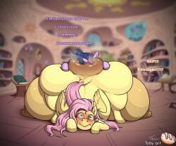 2021 absurd_res anal anus areola ass ass_up belly big_anus big_belly big_butt big_udders blush bodily_fluids crotchboob duo english_text equid equine face_in_ass female female/female feral fluttershy_(mlp) friendship_is_magic front_view hasbro hi_res hooves horn horse huge_anus huge_butt huge_hips hyper hyper_anus hyper_hips hyper_teats hyper_udders mammal musk my_little_pony mythological_creature mythological_equine mythology nipples obese obese_female obese_feral oral overweight overweight_female overweight_feral pony raised_tail rimming saliva sex tail text thick_thighs toby_art twilight_sparkle_(mlp) udders unicorn wide_eyed wide_hips