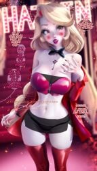 1girls ass big_ass big_breasts breasts bust busty charlie_morningstar_(hazbin_hotel) chest curvaceous curvy curvy_figure demon demon_girl demoness digital_media_(artwork) female female_focus hazbin_hotel hips hourglass_figure huge_ass huge_breasts humanoid large_ass large_breasts legs light-skinned_female light_skin mature mature_female sakimichan slim_waist thick thick_hips thick_legs thick_thighs thighs top_heavy voluptuous voluptuous_female waist white-skinned_female white_body white_skin wide_hips