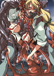 1girls blonde_hair censored character_request female fingers_in_mouth lolita_channel long_hair monster monster_rape overman_king_gainer penis_tentacles rape squeezing_breast tentacle tentacle_rape tentacle_sex tentacles