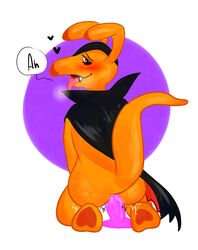 anal anal_masturbation anal_sex anthro ass blumaroo_(neopets) cape clothing count_von_roo dildo fangs heart lex_(npg) male male_only male_penetrating masturbation neopets paws penetration sex_toy solo