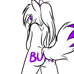 ass drawfag looking_at_viewer looking_back mak_drawgirl maki_badfox tagme