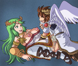 age_difference darkyamatoman green_hair kid_icarus kid_icarus_uprising nintendo palutena pit pit_(kid_icarus) tagme