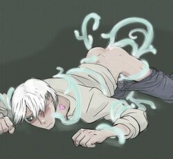 anal ginko male_only mushishi tagme tentacle_on_male white_hair