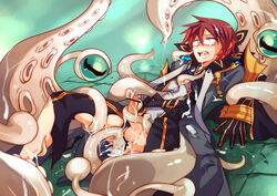 1boy anal cum emon-yu glasses male male_urethral_insertion malesub monster penis ragnarok_online tagme tentacle tentacle_on_male testicles torn_clothes urethral urethral_insertion warlock