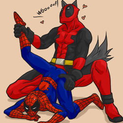 2012 2boys animal_ears animal_tail deadpool dry_humping furry_ears furry_tail gay leg_lift male male_only mameumee marvel multiple_males nothing_to_censor pastel_background peter_parker smooth_fur spider-man spider-man_(series) tagme unamused wade_wilson wolf_ears wolf_tail yaoi