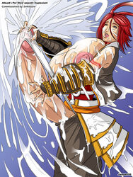 .hack .hack//g.u. alkaid areolae breast_press breast_squeeze breasts bursting_breasts ejaculation erect_nipples futanari gigantic_breasts gigantic_penis huge_breasts huge_cock jacques00 lactation large_areolae nipples penis penis_grab red_hair tagme