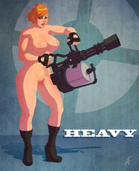 1girls 2d af breasts female female_only femheavy heavy_weapons_guy human human_female human_only light-skinned_female light_skin nipples rule_63 solo tagme team_fortress_2